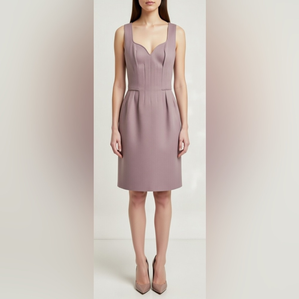 Lanvin France Purple Classic Lined Sheath Womens Dress Size T 36 Small